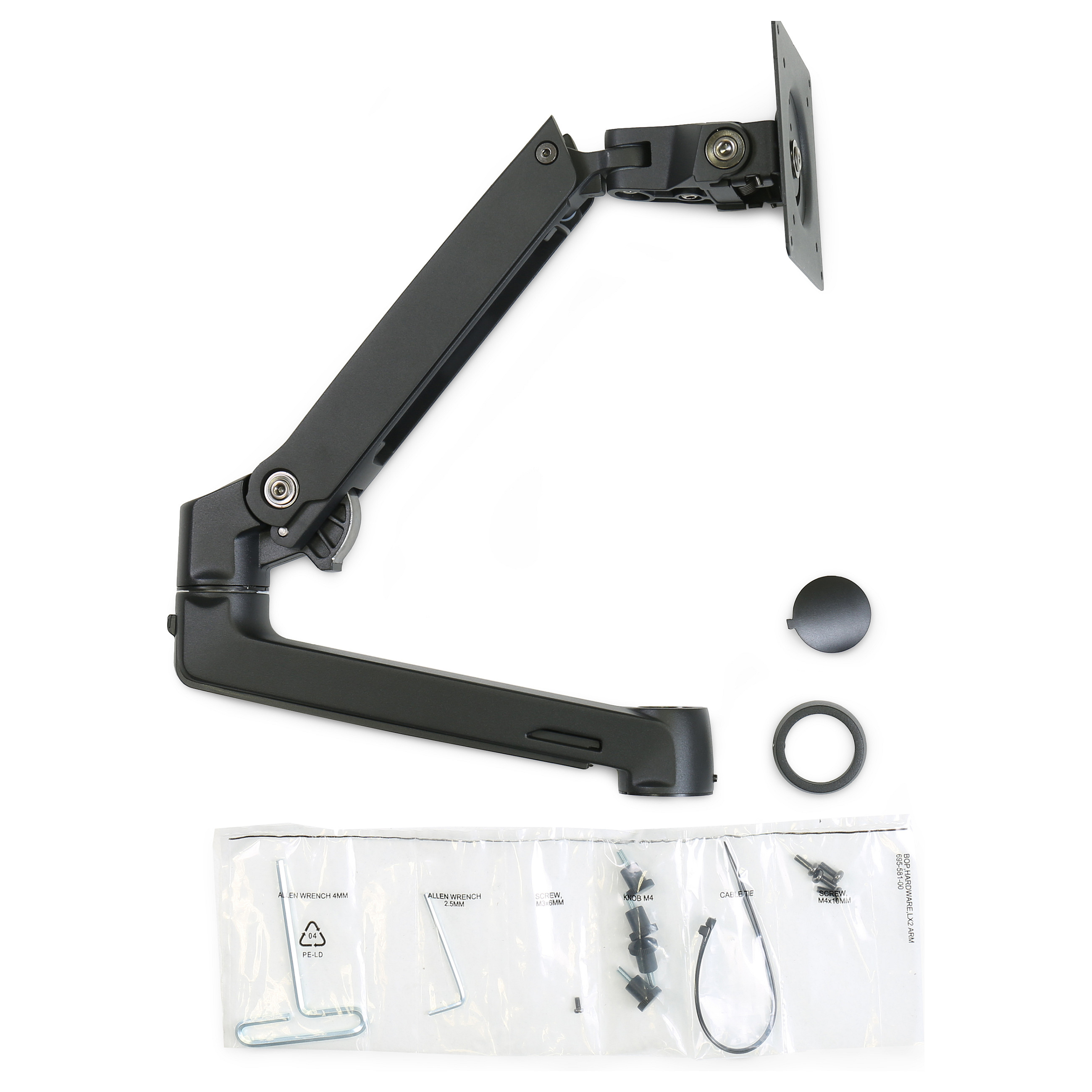 ERGOTRON LX Dual Stacking Arm, Extension and Collar Kit, mat crna boja