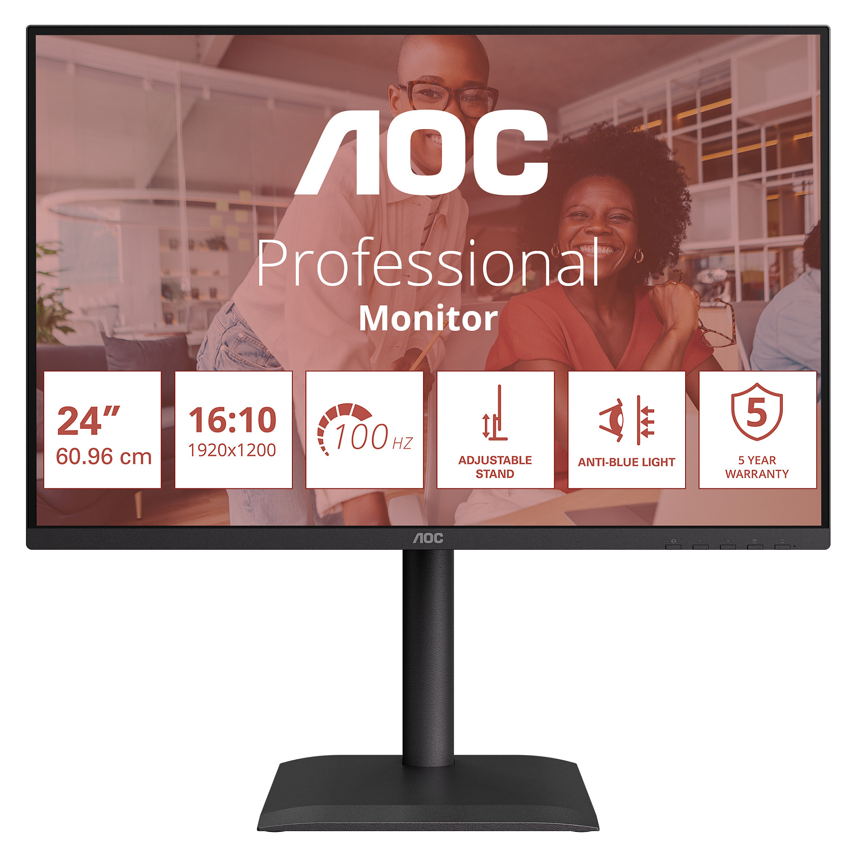 Monitor AOC X24E4U 24" (IPS, WUXGA, 100Hz, 4ms, crna boja)-0