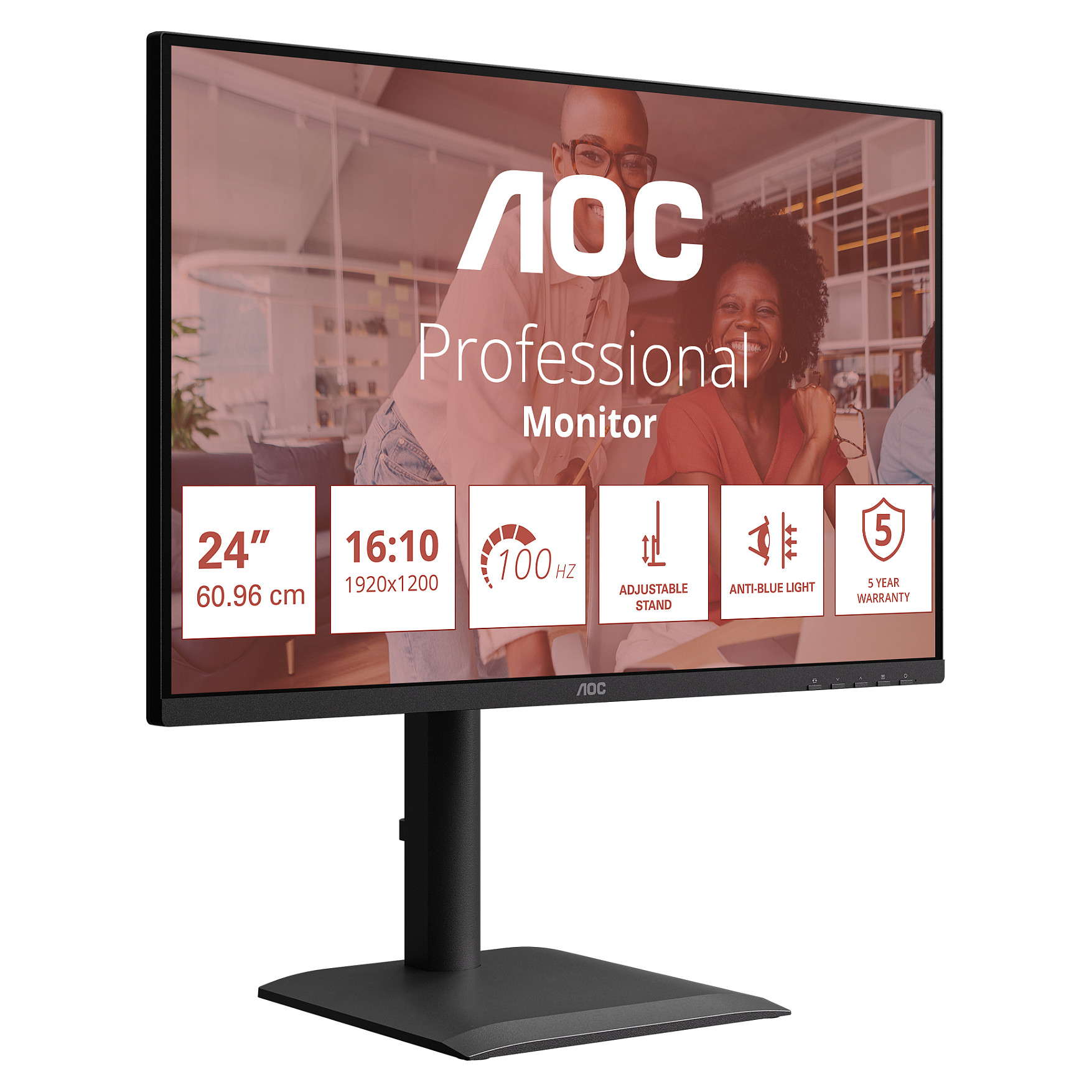 Monitor AOC X24E4U 24" (IPS, WUXGA, 100Hz, 4ms, crna boja)-2
