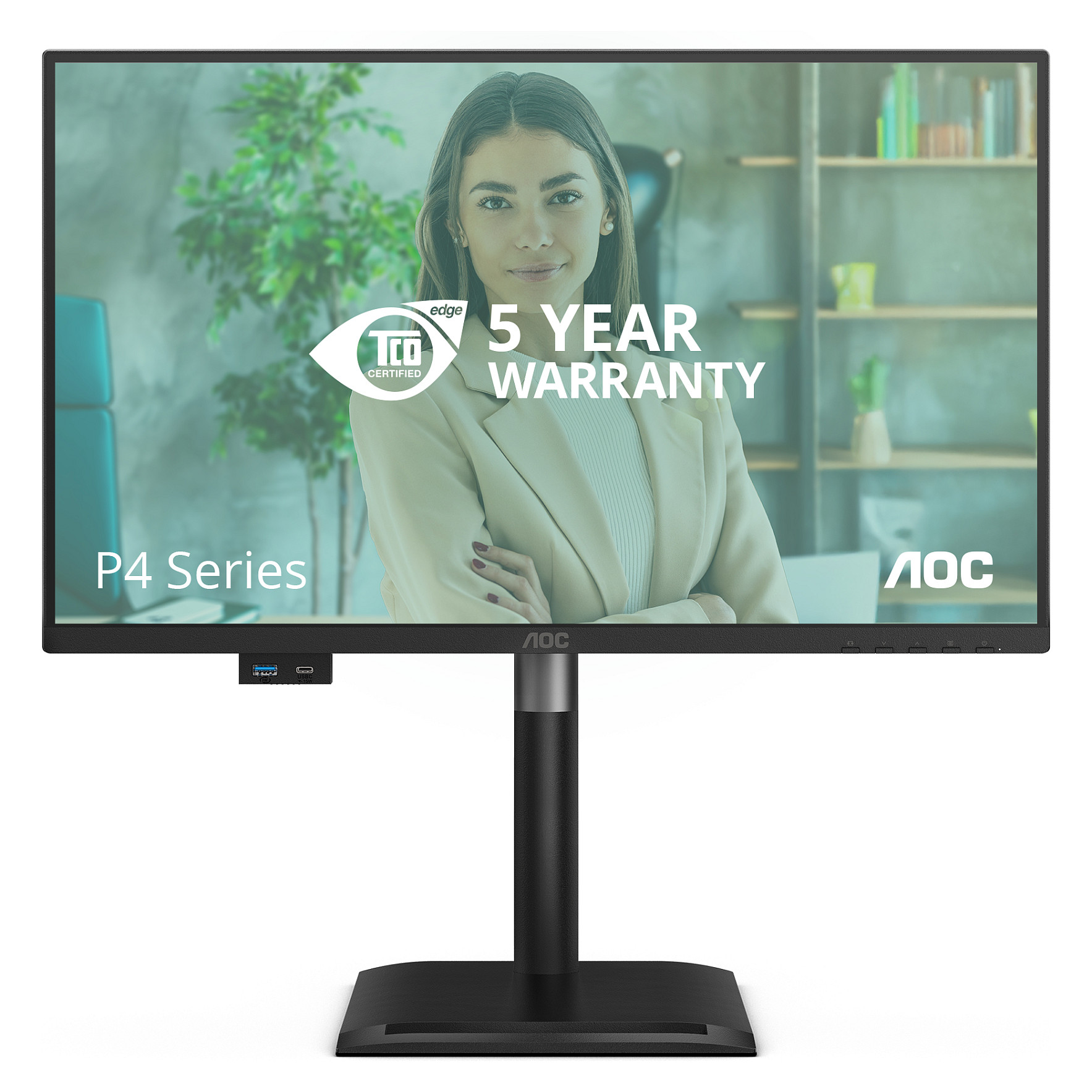 Monitor AOC 24P4CV 23.8" (IPS, Full HD, 120Hz, 4ms, Adaptive Sync, USB-C 96W, crna boja)-3