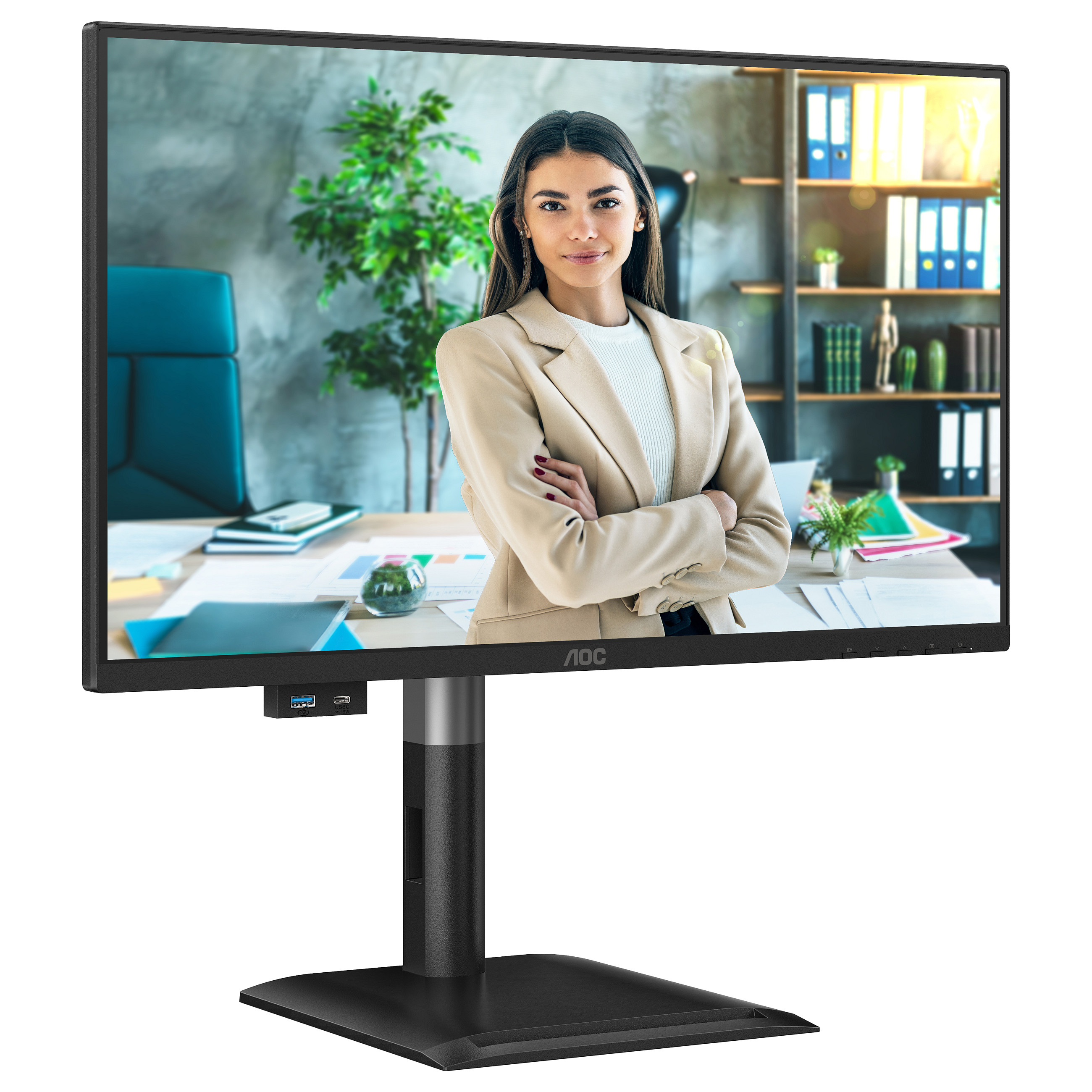 Monitor AOC 24P4CV 23.8" (IPS, Full HD, 120Hz, 4ms, Adaptive Sync, USB-C 96W, crna boja)-6