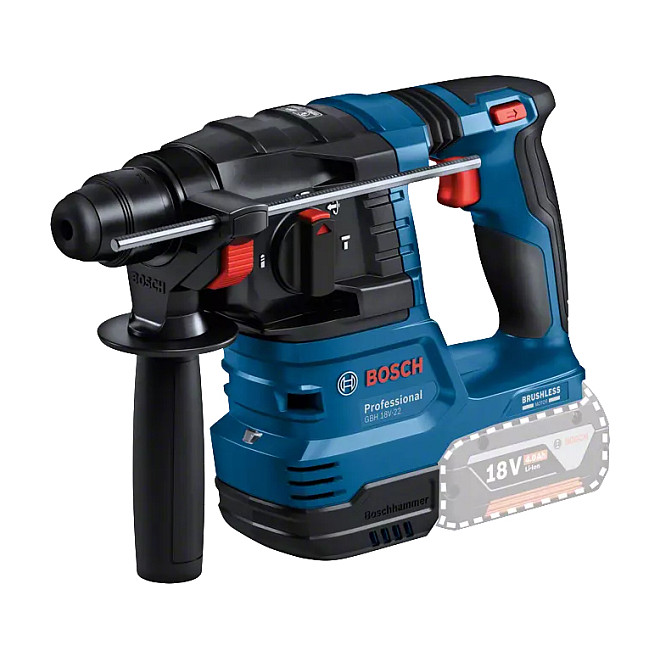 Akumulatorska bušilica čekić BOSCH GBH 18V-22 Professional (solo alat u L-BOXX koferu)-1