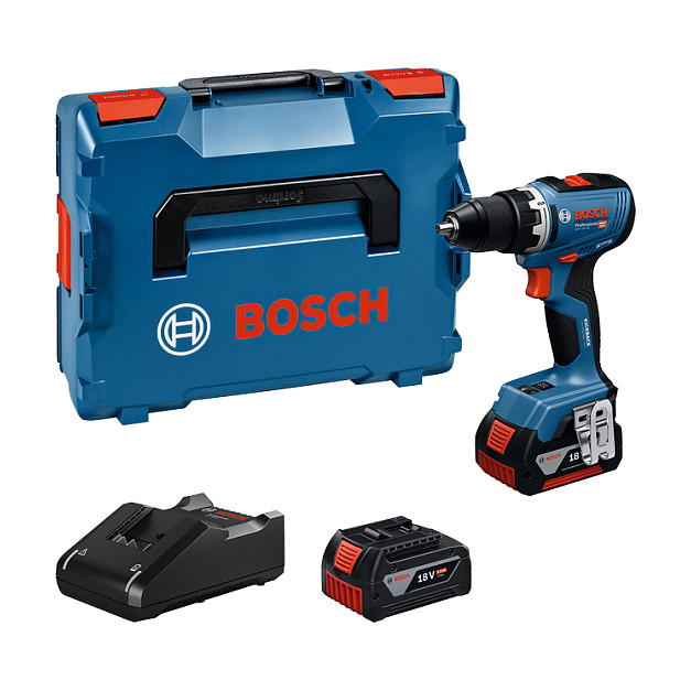 Powertools Akku-Bohrschrauber GSR 18V-65 Professional, 18Volt (blau, 2x Li-Ion Akku 5,0Ah, in L-BOXX)-1