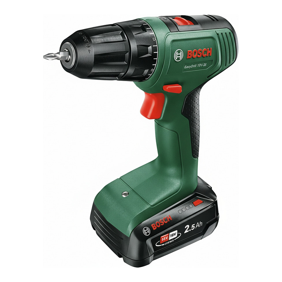 Akumulatorska bušilica-odvijač BOSCH EasyDrill 18V-38 (1x 2.5Ah, punjač, kofer)-0