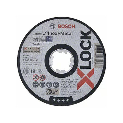 Rezna ploča BOSCH Professional X-LOCK za inox i metal (115 x 1.0 mm)