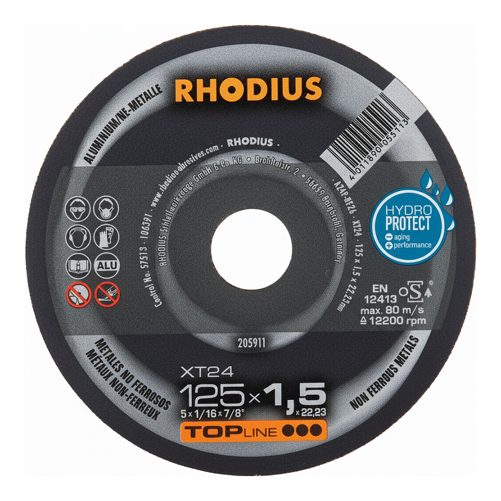 Rezna ploča RHODIUS XT24 (125 x 1.5 x 22.23 mm)