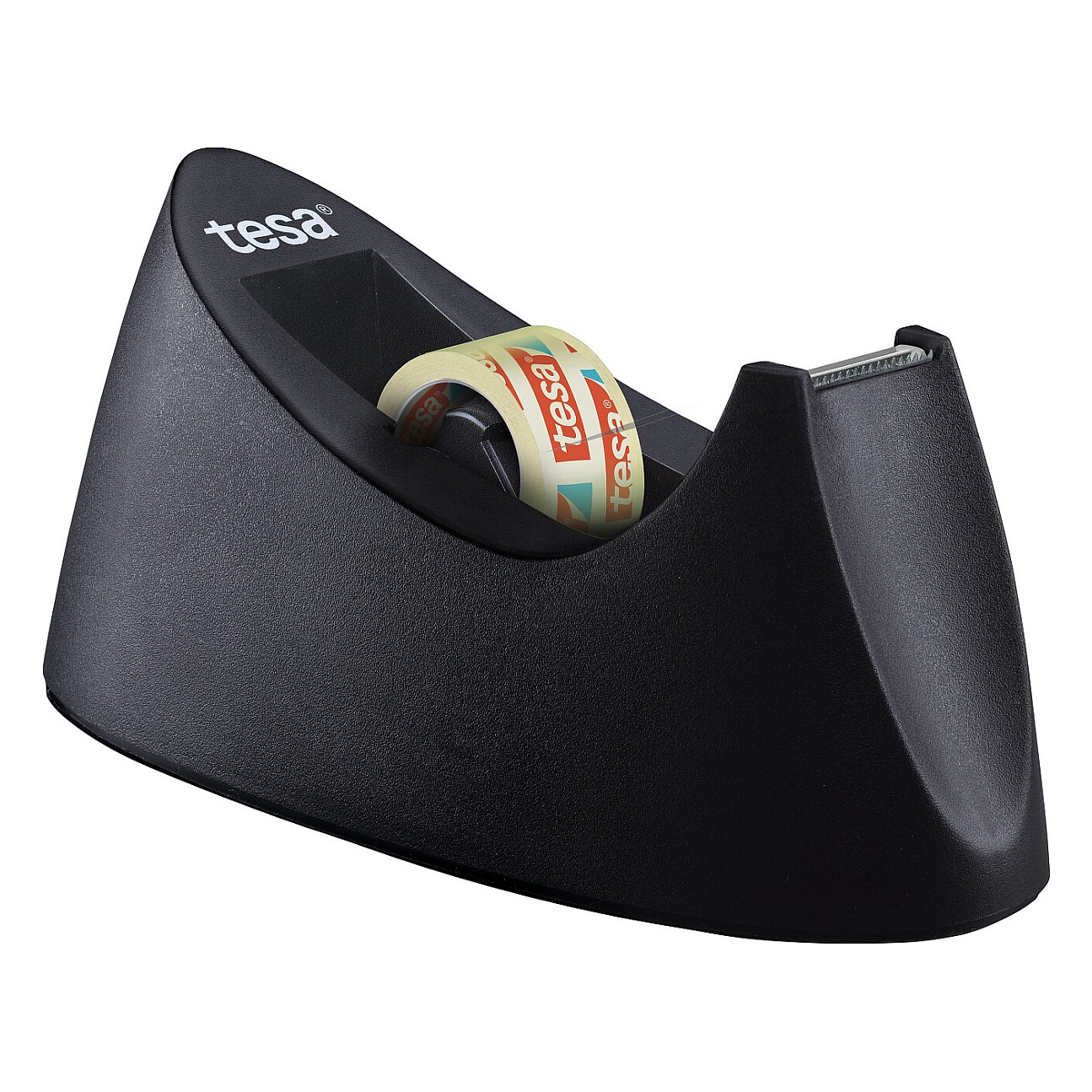 Stolni držač za ljepljivu traku TESA Easy Cut Curve crna boja (s rolom trake)-0