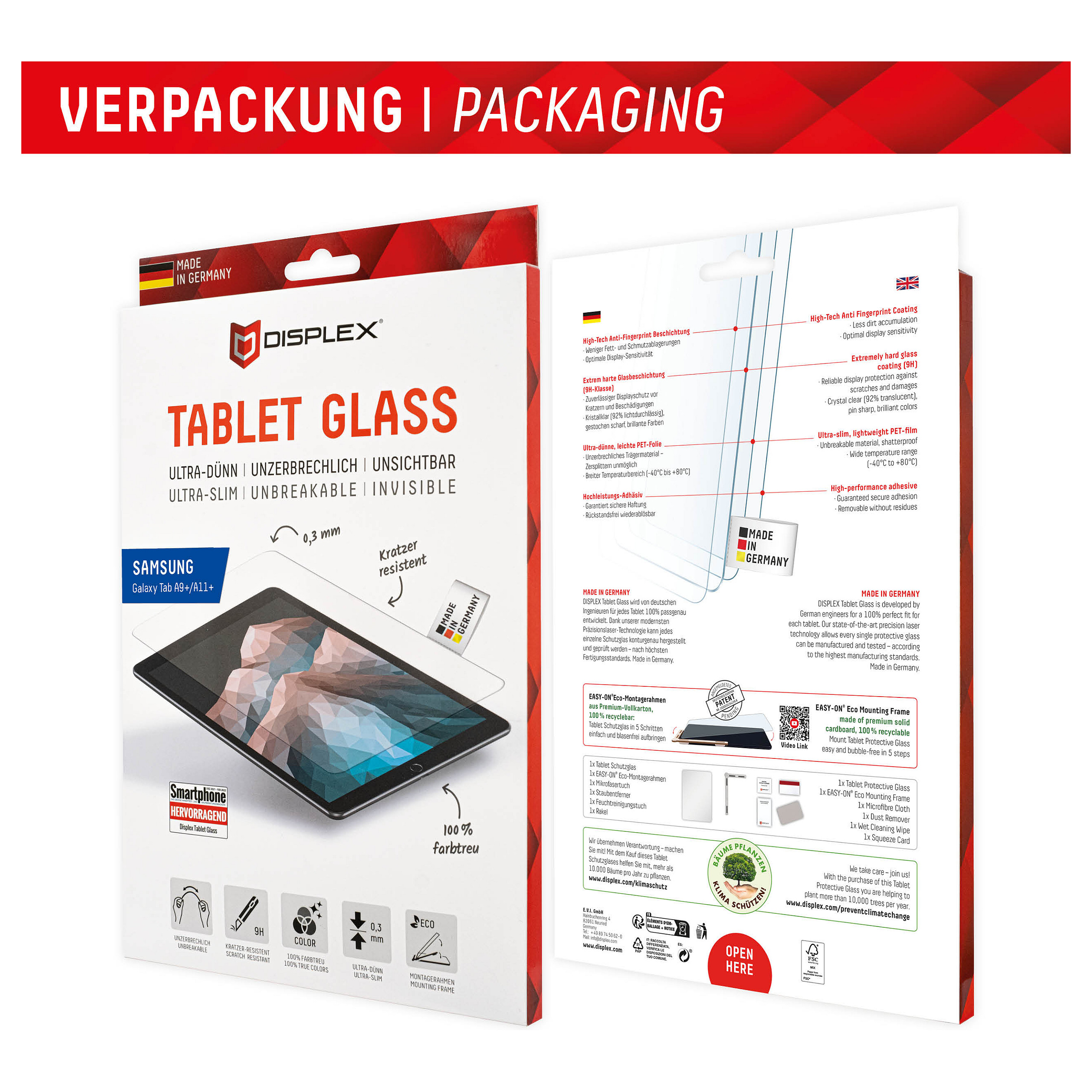 Zaštitno staklo DISPLEX Tablet Glass za Samsung Galaxy Tab A9+ / A11+-7