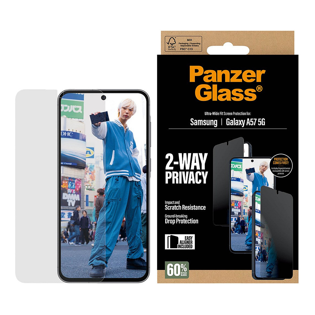 Zaštitno staklo PANZERGLASS Privacy za Samsung Galaxy A55 5G (Ultra-Wide Fit)