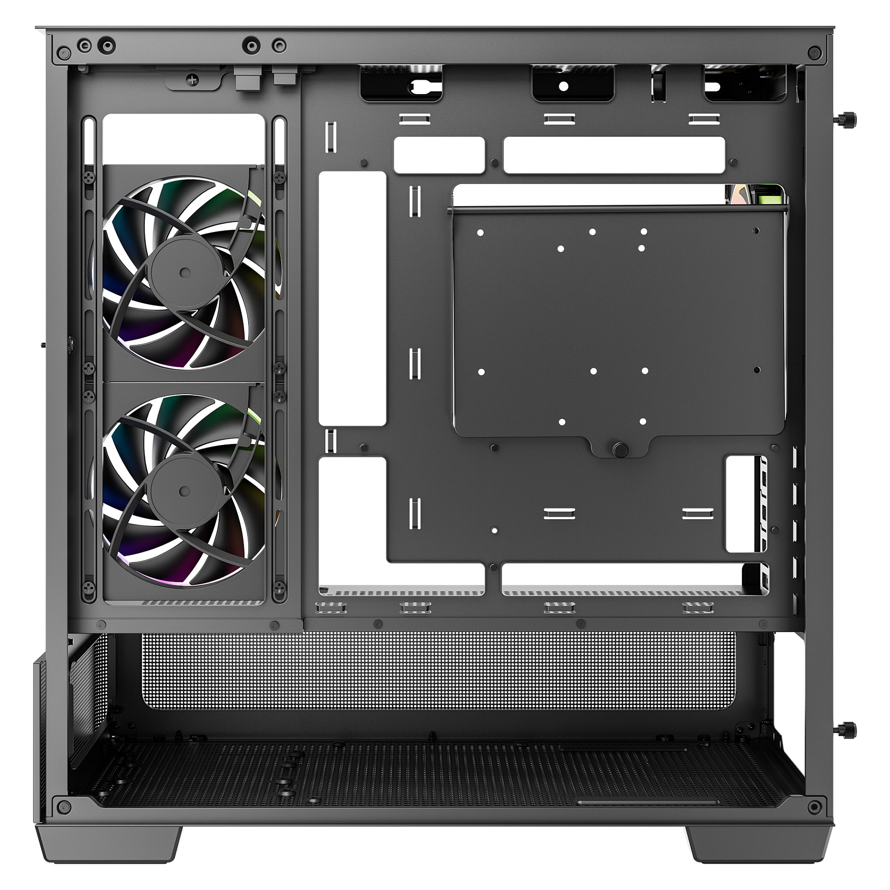 Kućište za računalo DEEPCOOL CG380 Micro-ATX, 3x ARGB ventilatora, crna boja-3