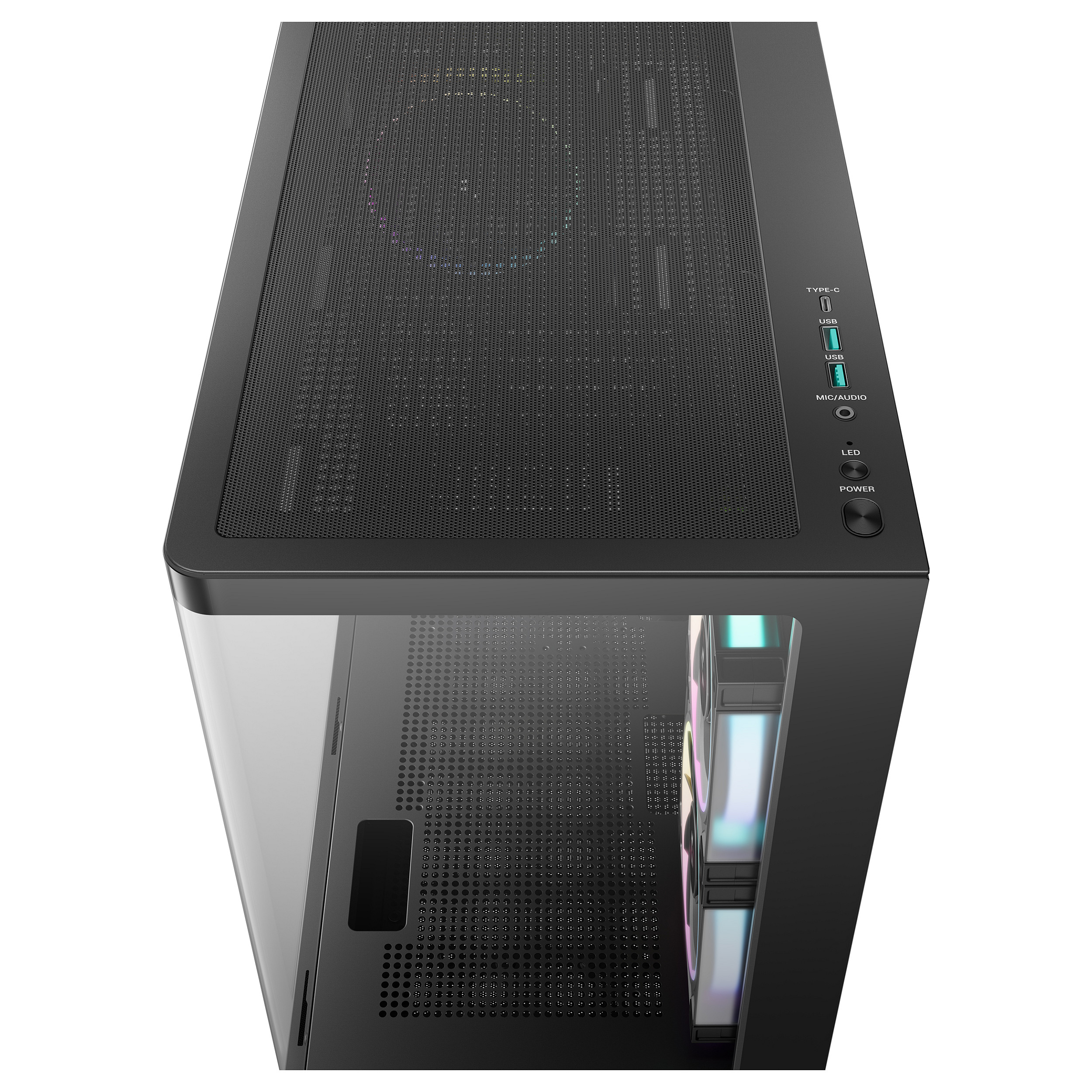 Kućište za računalo DEEPCOOL CG380 Micro-ATX, 3x ARGB ventilatora, crna boja-4