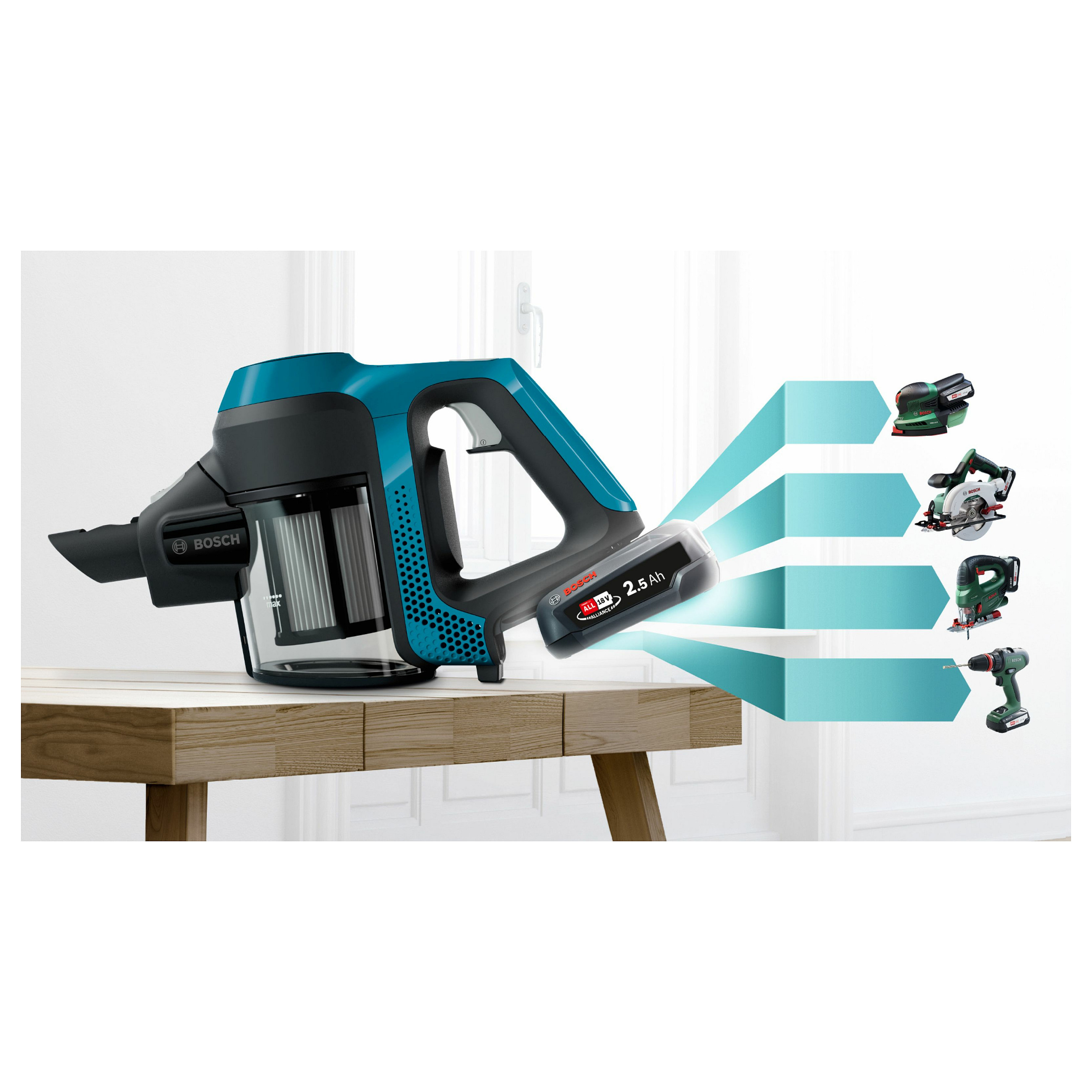 Akumulatorski usisavač BOSCH Unlimited 6 BBS611LAG plava boja-9