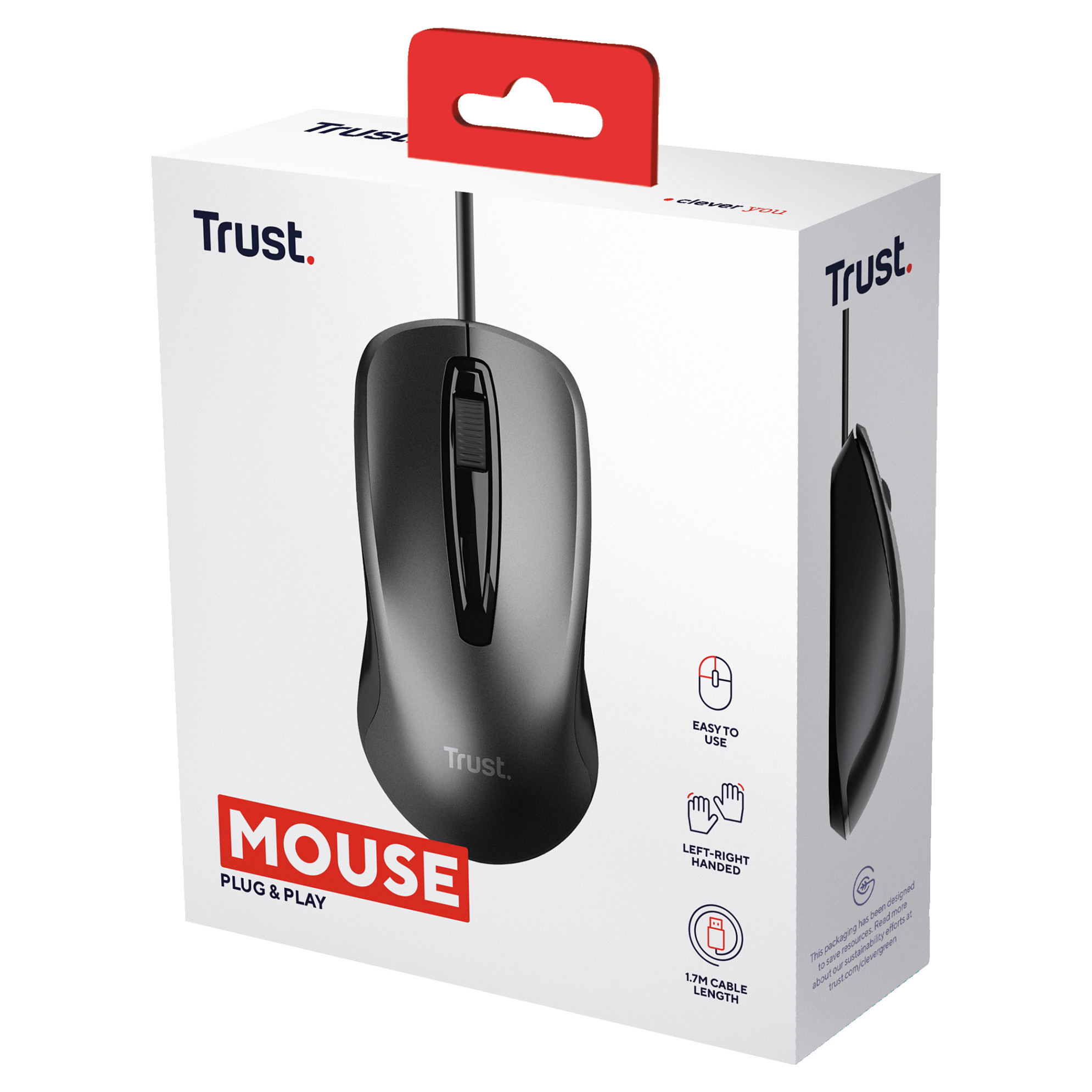 Miš TRUST Basics Optical Mouse, 1200 DPI, crna boja-4