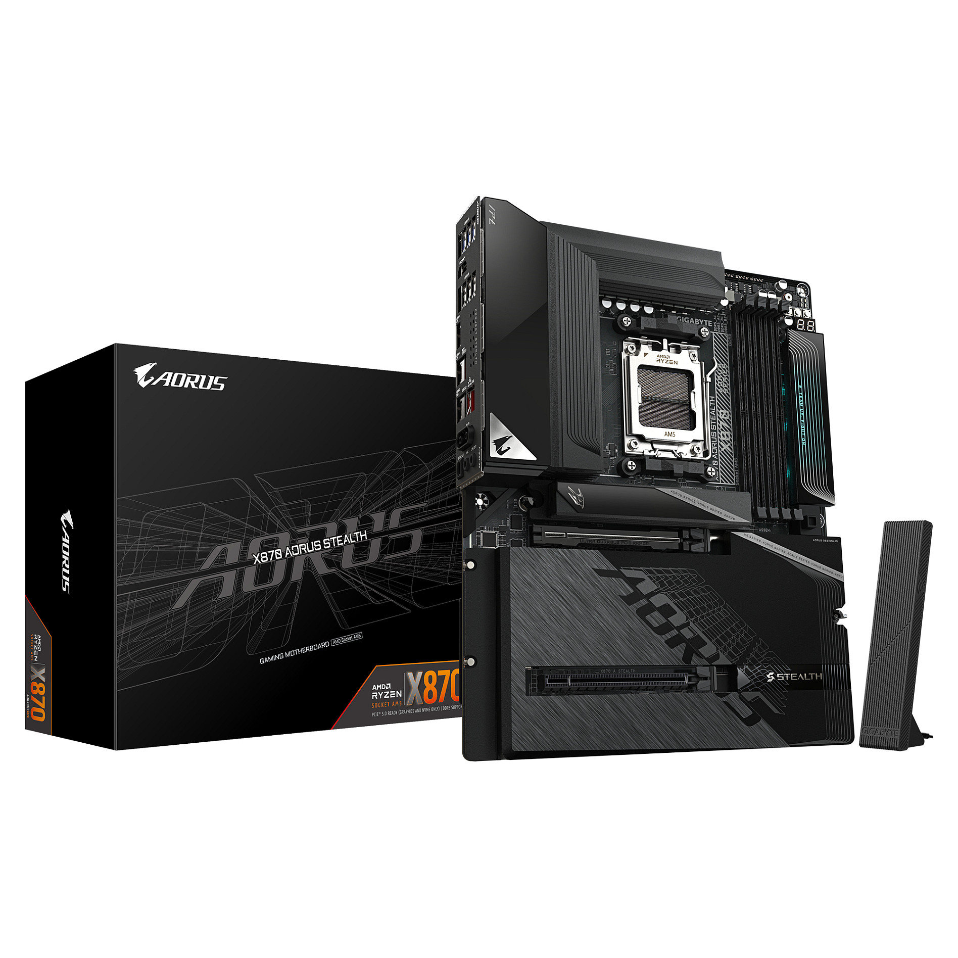 Matična ploča GIGABYTE X870 AORUS STEALTH (AM5, ATX, DDR5)