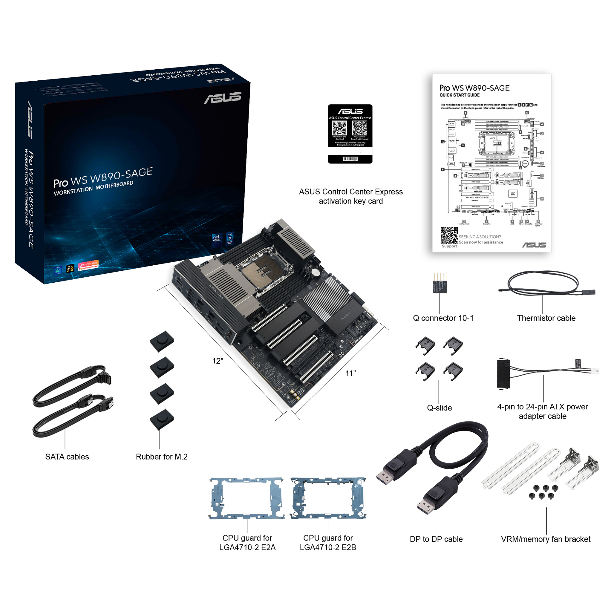 Matična ploča ASUS Pro WS W790E-SAGE SE (W790, LGA4677, DDR5)-3