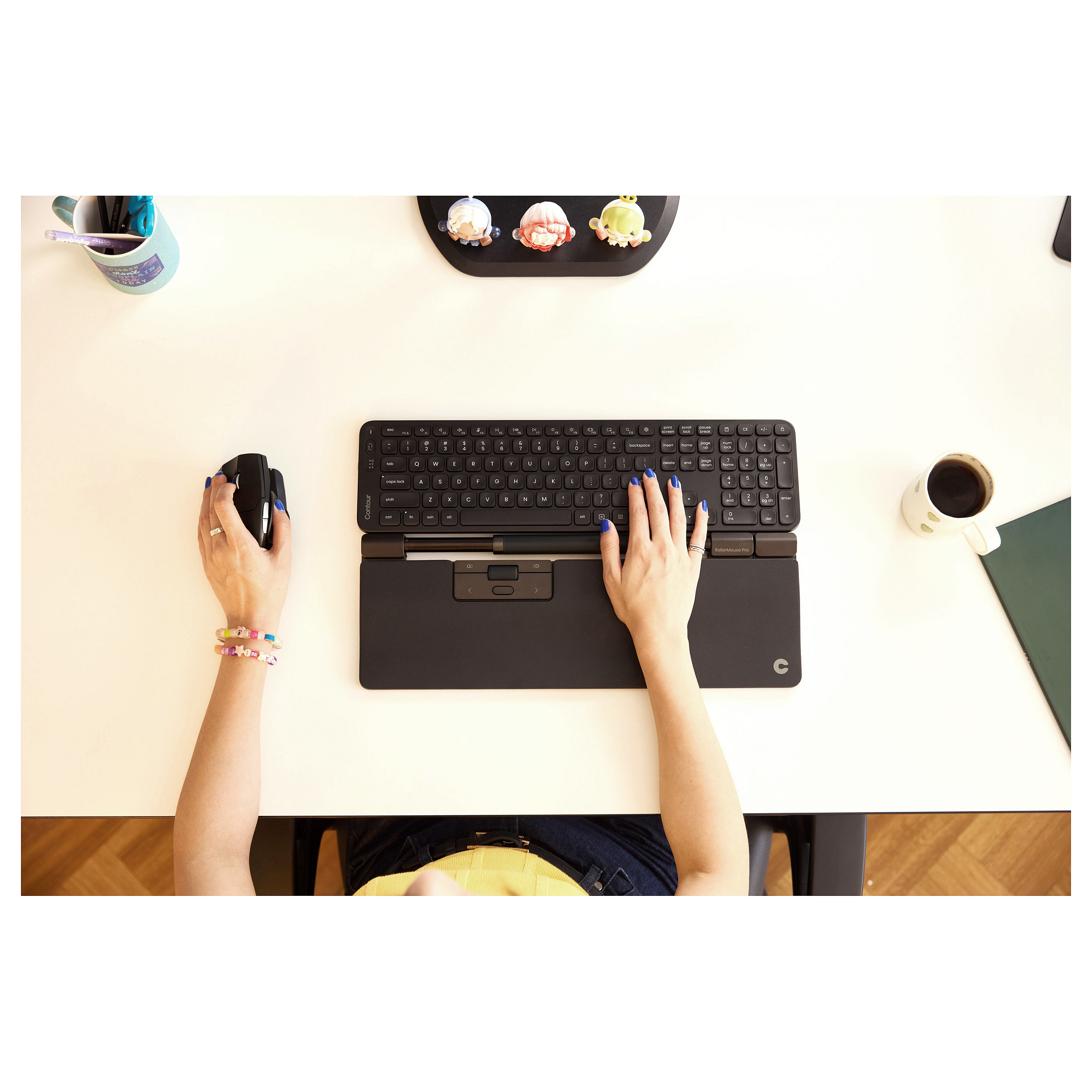 RollerMouse CONTOUR DESIGN Pro Wireless s proširenim osloncem za dlanove (veganska koža)-2