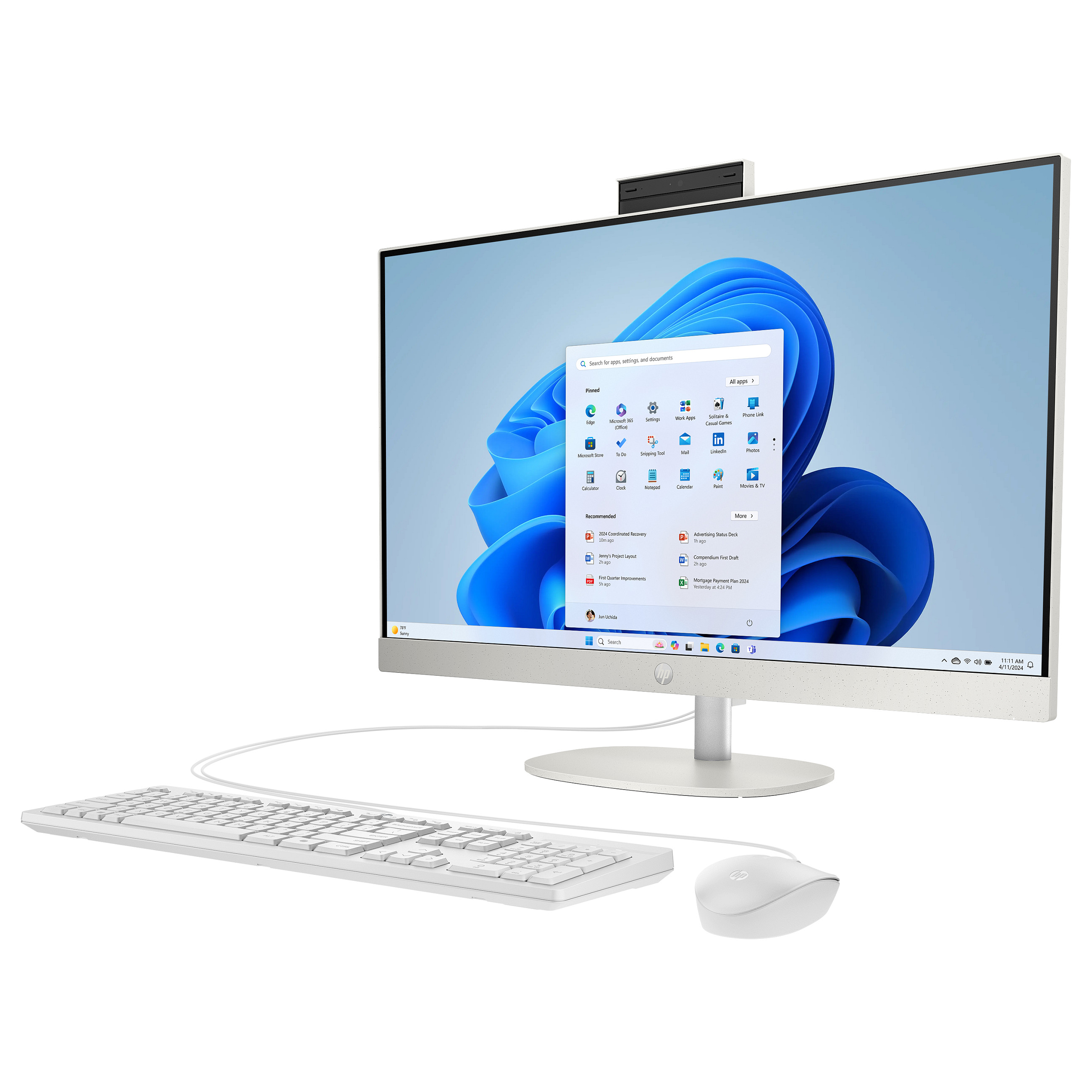 All-in-One računalo HP 27-cr2150ng, 27" FHD, Intel Core Ultra 5 225U, 16GB RAM, 512GB SSD, Windows 11 Home, non-HR tipkovnica, bijela boja-9