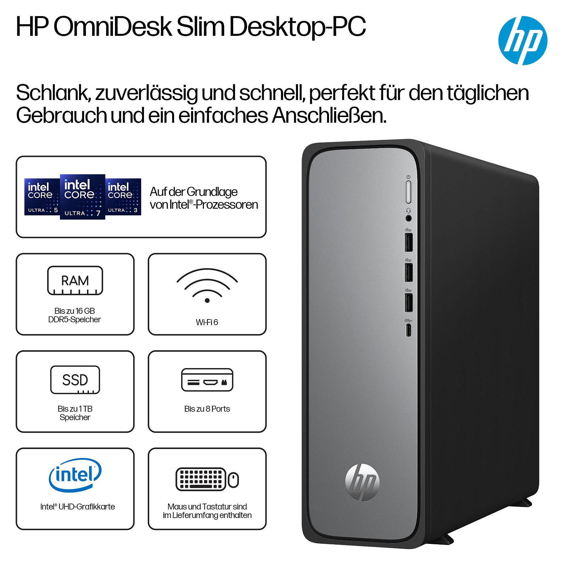Desktop računalo HP Omnidesk Slim S03-0153ng (Intel Core i5-14400, 16GB RAM, 512GB SSD, Intel UHD Graphics, Windows 11 Home, Small Form Factor)-2