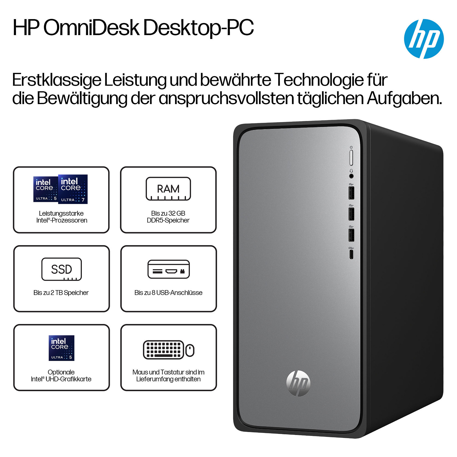 Desktop računalo HP OmniDesk M02-0051ng (Intel Core i5-14400, 8GB RAM, 512GB SSD, Intel UHD Graphics 770, Windows 11 Home, Mini Tower)-4