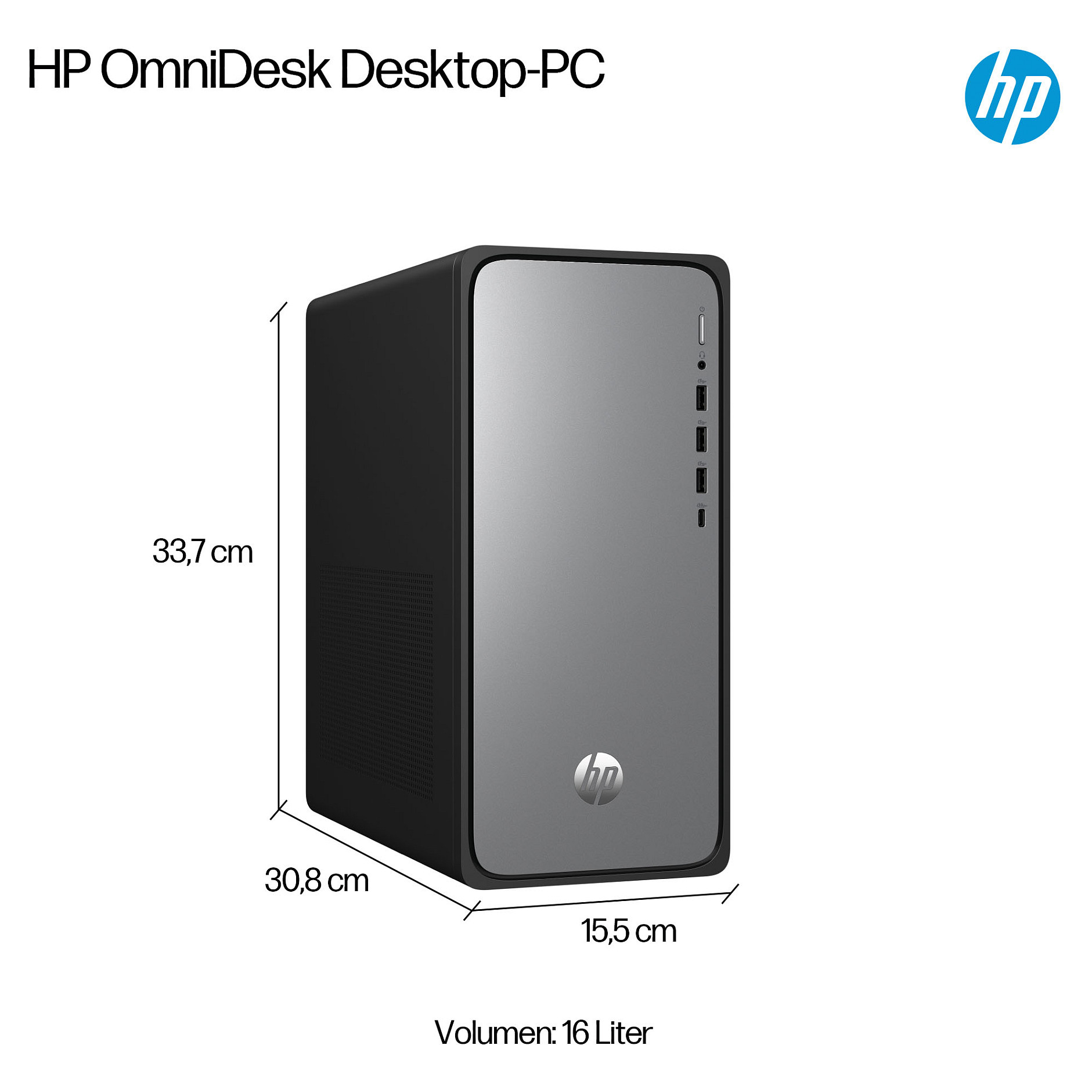 Desktop računalo HP OmniDesk M02-0051ng (Intel Core i5-14400, 8GB RAM, 512GB SSD, Intel UHD Graphics 770, Windows 11 Home, Mini Tower)-6