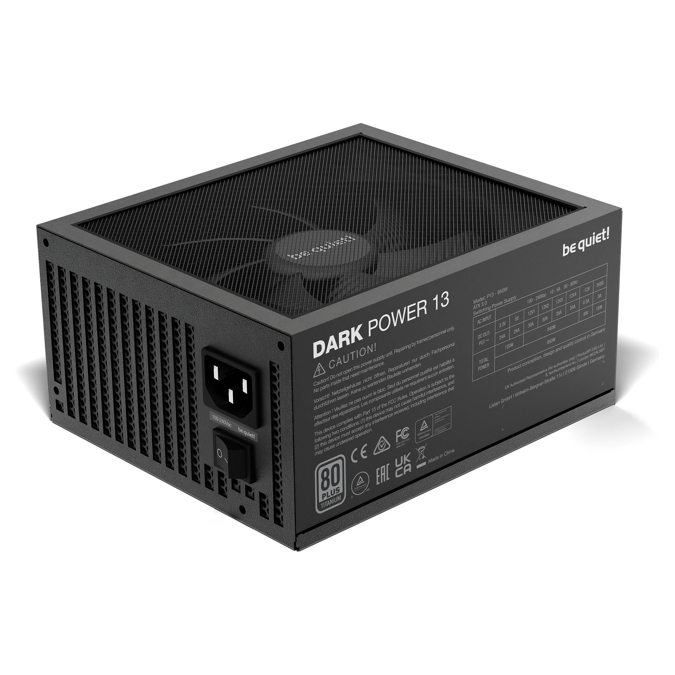 Napajanje za računalo BE QUIET! Dark Power 13 850W (80+ Titanium, ATX 3.0)-7
