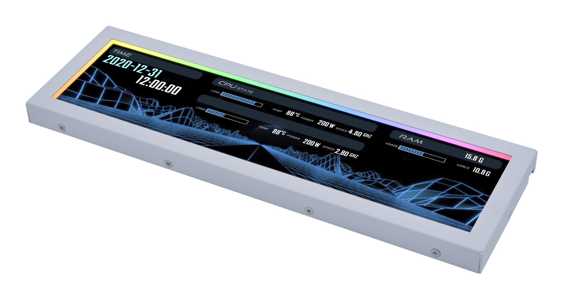 Univerzalni zaslon za kućište LIAN LI SM088W 8.8" IPS bijela boja-2