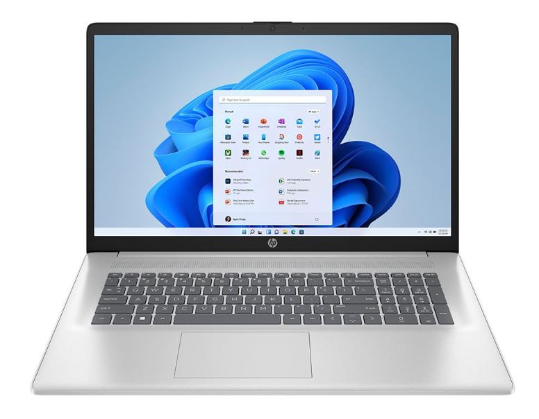 Laptop HP 17-cp3005ddx (17.3", IPS, Full HD, AMD Ryzen 5 7430U, 16 GB, 512 GB SSD, AMD Radeon Graphics, Windows 11, Non-HR tipkovnica, srebrna)-0