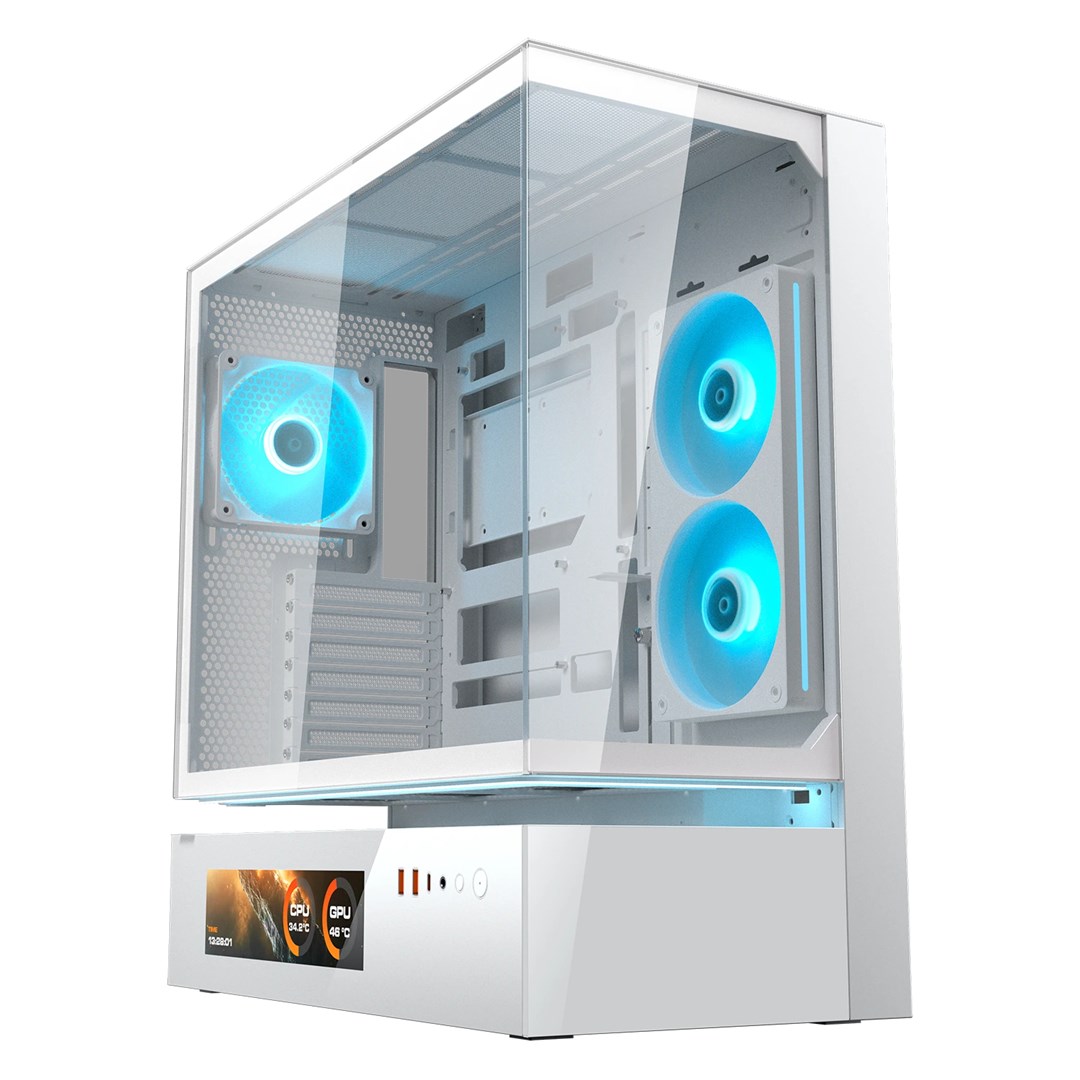 PC kućište COUGAR Vision Midi Tower ARGB (LCD, bijela boja)