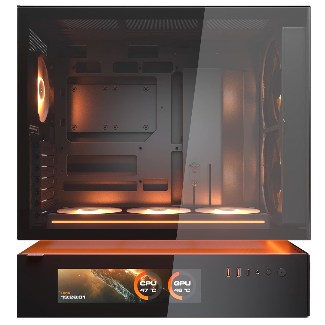 PC kućište COUGAR Vision ARGB crna boja (Midi Tower, LCD)-2