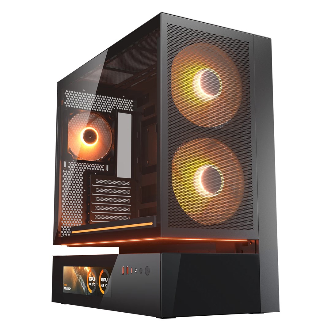 PC kućište COUGAR Vision ARGB crna boja (Midi Tower, LCD)