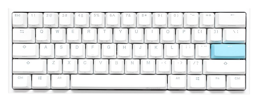Mehanička tipkovnica DUCKY One 2 Mini RGB 60% (Cherry MX Silent Red), bijela boja