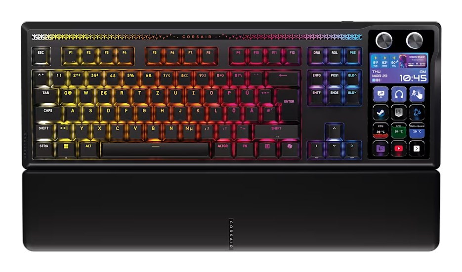 Bežična mehanička gaming tipkovnica CORSAIR K100 AIR WIRELESS RGB (DE Layout)-0