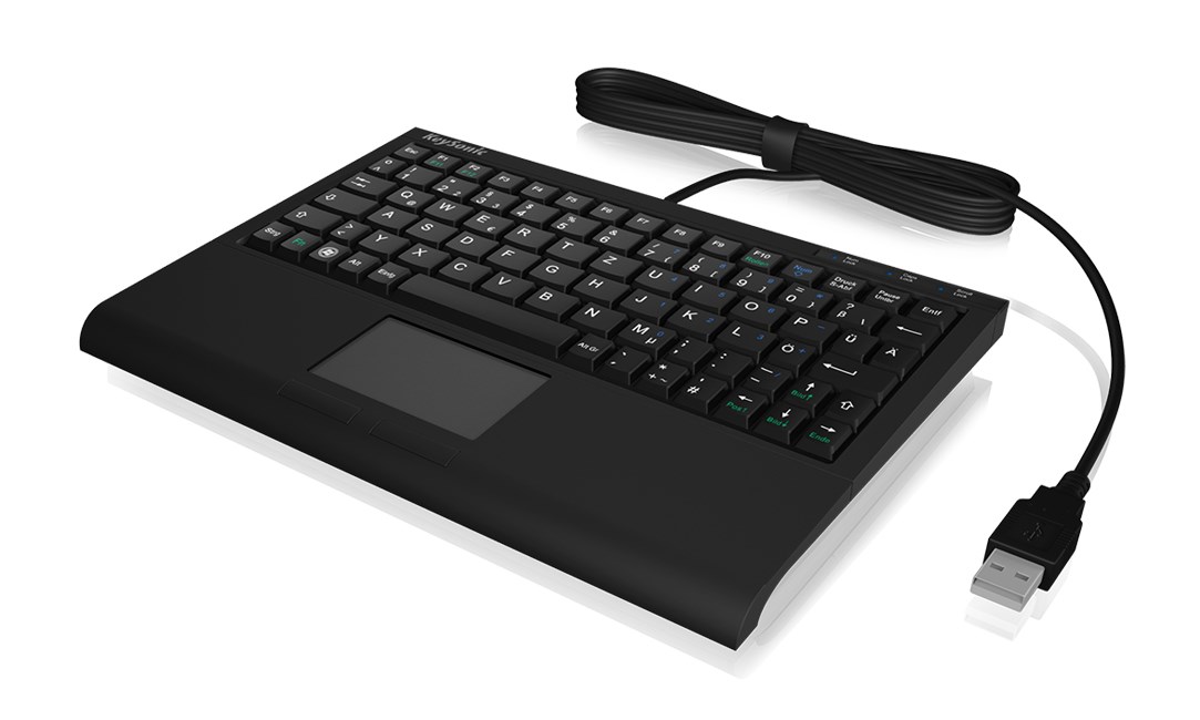 Mini tipkovnica KEYSONIC ACK-3410U, USB, US layout, crna boja-1