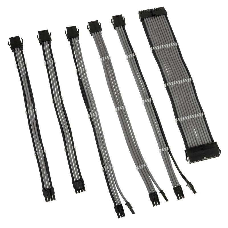 Kolink Core Adept set pletenih produžnih kabela za napajanje, sivi-0