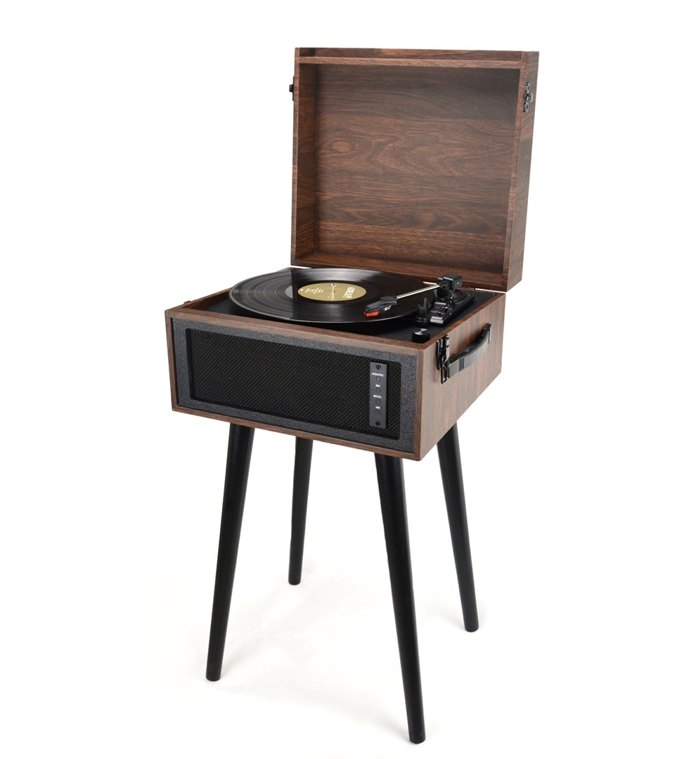 Gramofon AKAI ATT-101BT (Bluetooth 5.0, ugrađeni zvučnici, drvene noge)