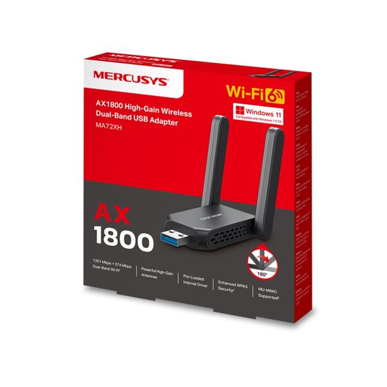 Mrežna kartica MERCUSYS MA72XH AX1800 Wi-Fi 6 Bluetooth 5.2 PCIe-3