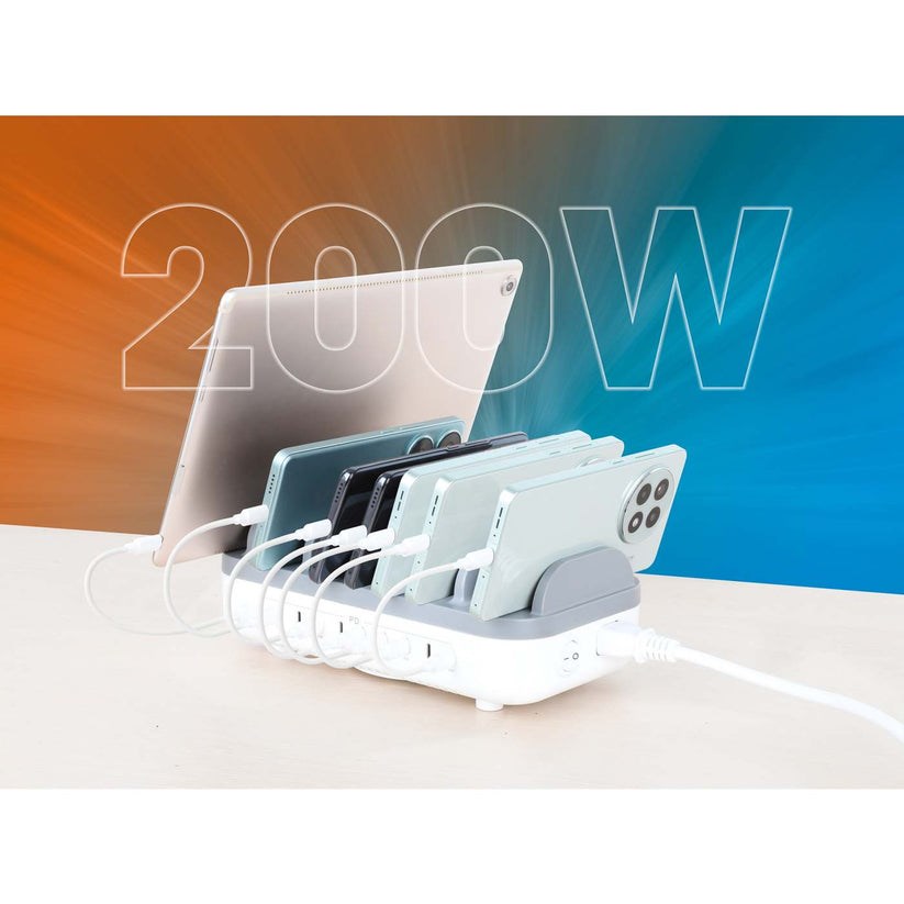 Stanica za punjenje MANHATTAN 10-portna USB-C 200W-0