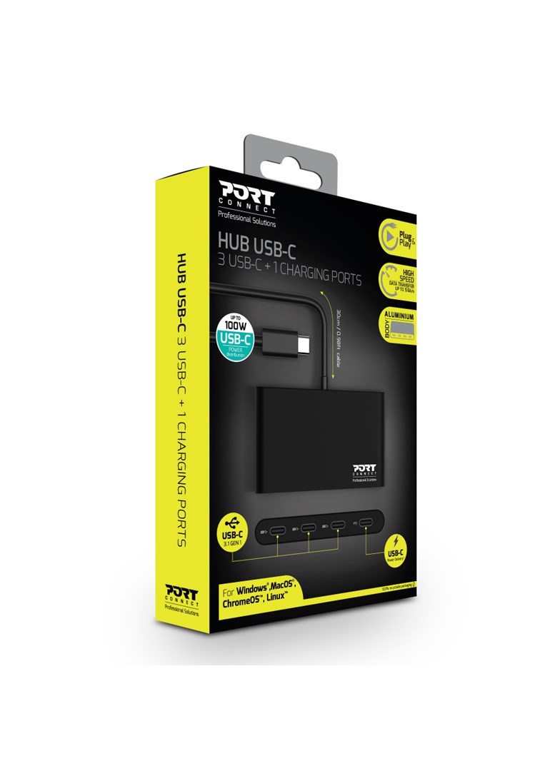 USB-C Hub PORT DESIGNS 900147 (3x USB-A, 1x USB-C)-1