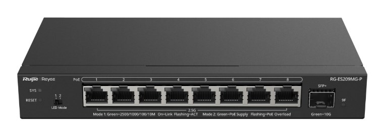 Mrežni switch RUIJIE RG-ES209MG-P, 9-portni 2.5G L2 Managed PoE+-0