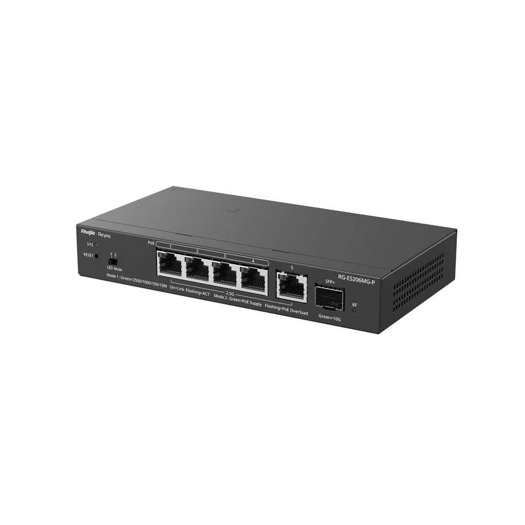 Mrežni switch RUIJIE RG-ES206MG-P (4x 2.5G PoE+, 2x 1G SFP)-3