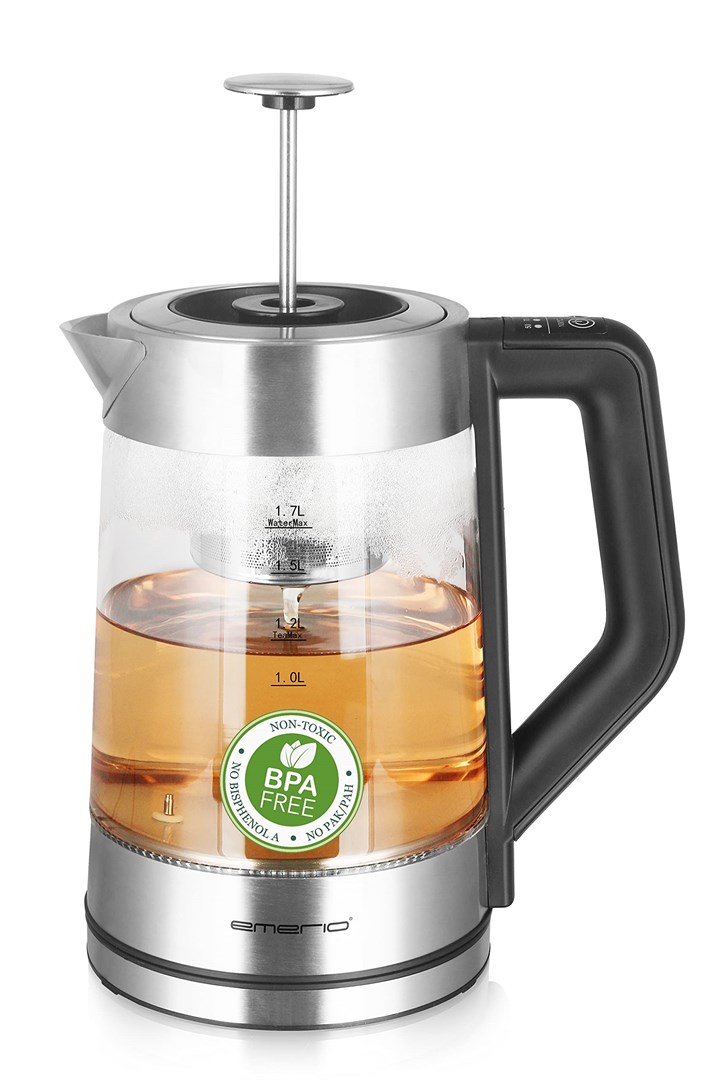Kuhalo za vodu EMERIO WK-122730 (1.7 L, 2200 W, stakleno)-1