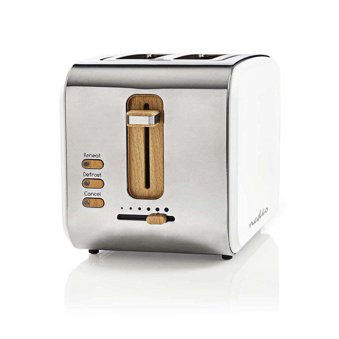 Toster NEDIS KABT510EWT (900W, 2 utora) bijela boja-2