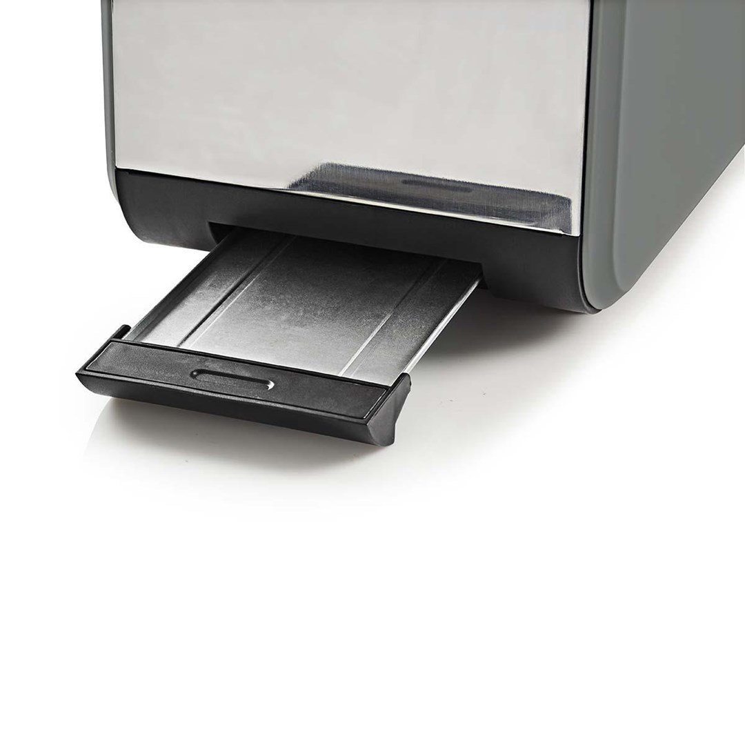Toster NEDIS KABT510EGY, 900 W, za 2 kriške, siva boja-3