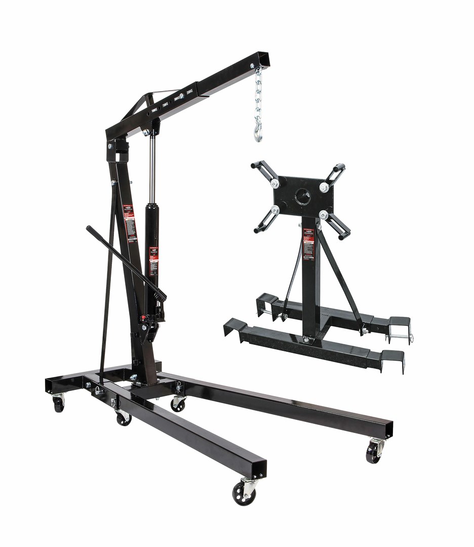 Set AWTOOLS radionička dizalica 2T i kolica za montažu 900kg (AW20102+AW20301)