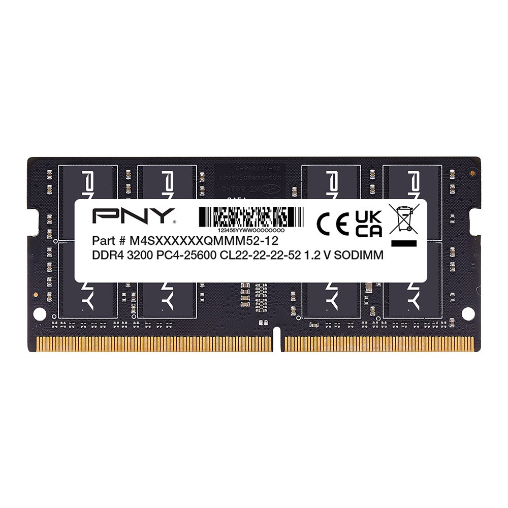 PNY 32GB DDR4 3200MHz SODIMM memorijski modul, MN32GSD43200-BLK-1