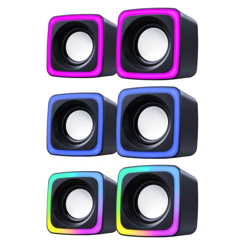 PC SPEAKERS DEFENDER SOLAR 7 2.0 6W LED USB-5