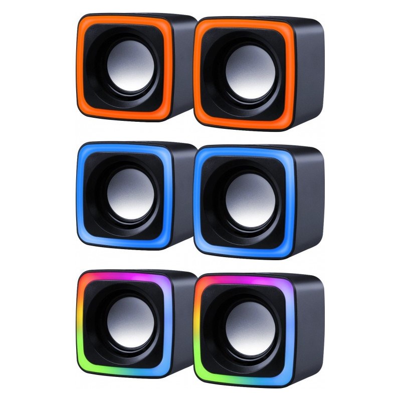PC SPEAKERS DEFENDER SOLAR 7 2.0 6W LED USB-4