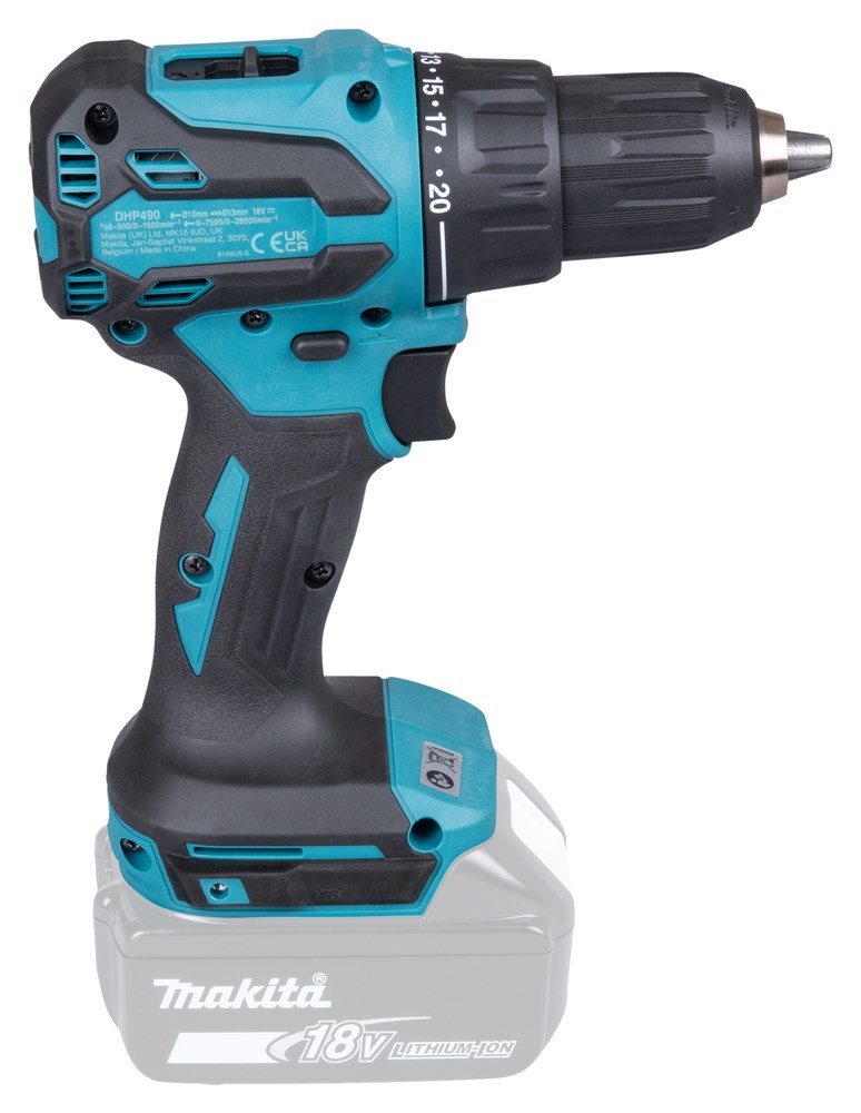 Akumulatorska udarna bušilica-odvijač MAKITA DHP490Z (18V, bez baterije)-3