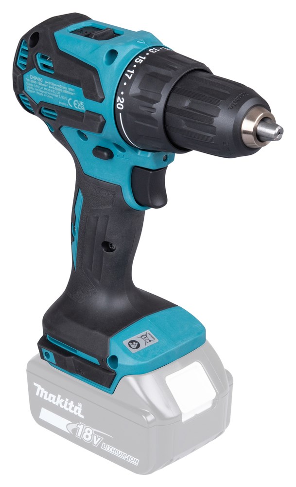 Akumulatorska udarna bušilica-odvijač MAKITA DHP490Z (18V, bez baterije)-8