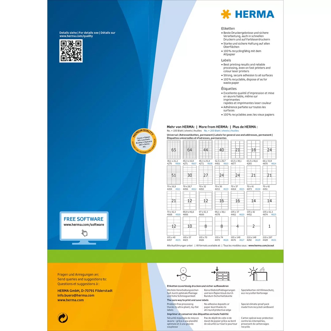 Etikete HERMA 4627 A4 105x148 mm (800 kom)-1
